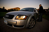 Alex And His TT At Sunset